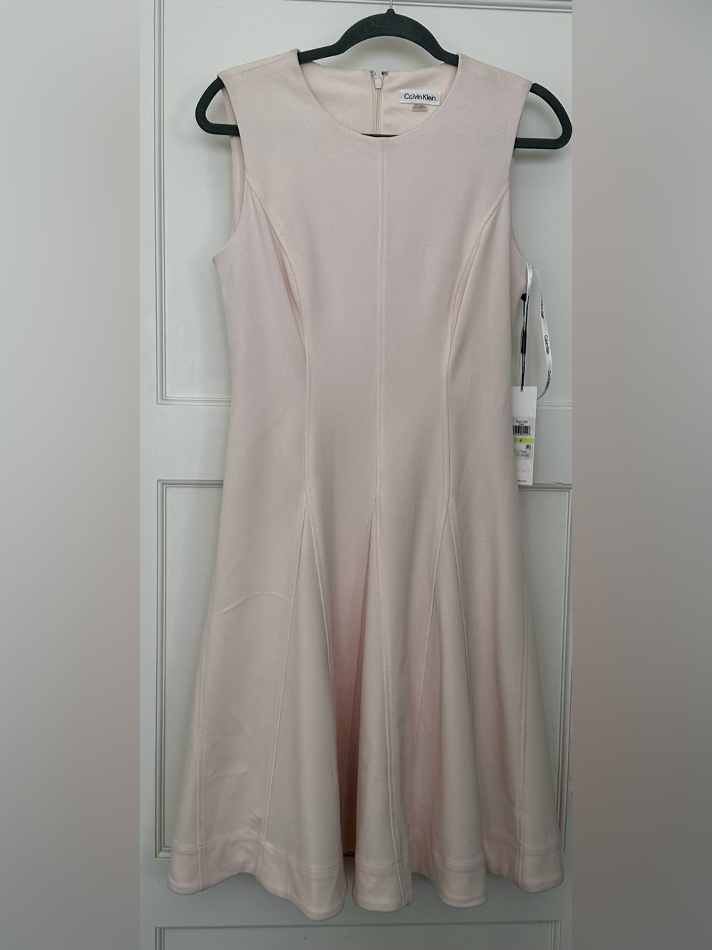 Calvin Klein Sleeveless Midi Dress in Pale Blush